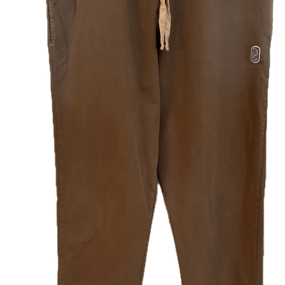 Standard Issue Brown Pants with Elastic Waistband